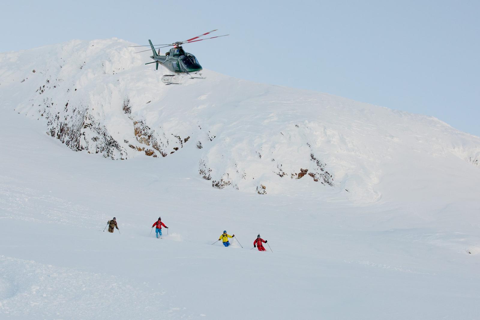 Heli skiing